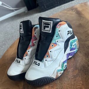Fila Kids Sneakers - White with Multicolor Accents
